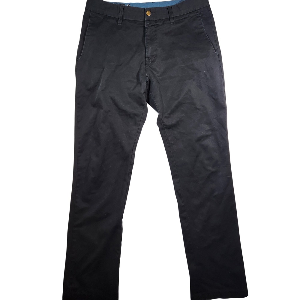 2010 Volcom Frickin Modern Stretch Chino Pants‎ Mens Black Twill Skate Trousers
